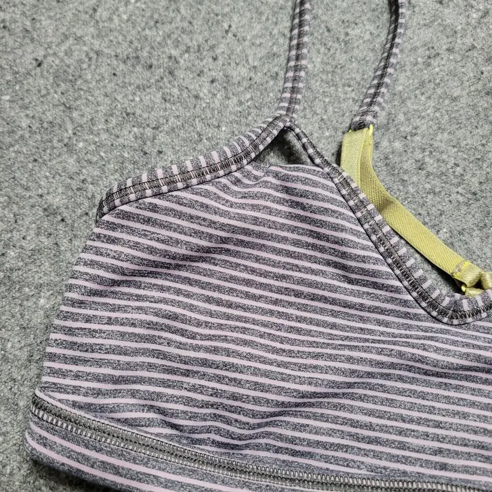 Lululemon Bra Women 4 XXS 2XS Hyper Stripe Seek The Heat Bralette Yoga Athletica